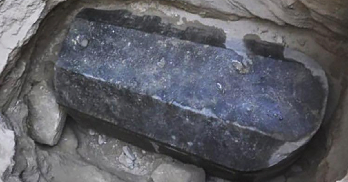 2,000-Year-Old Black Granite Sarcophagus Unearthed at Egyptian Dig Site