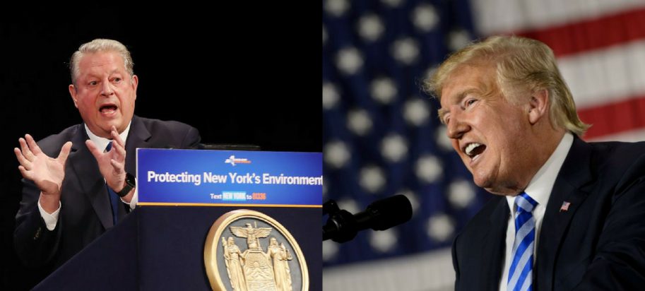 Al Gore has been forced to address Donald Trump's environmental changes.