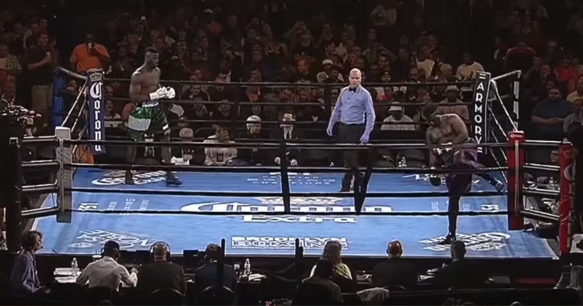 Curtis Harper, right, took one look at Efe Ajagba, the 24-year-old Nigerian nightmare who has been tearing up the heavyweight division, and stepped right out of the ring.