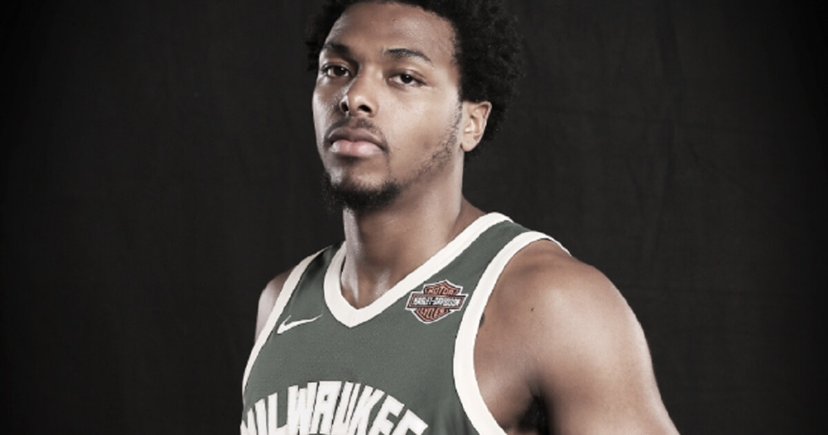 Sterling Brown looking at camera