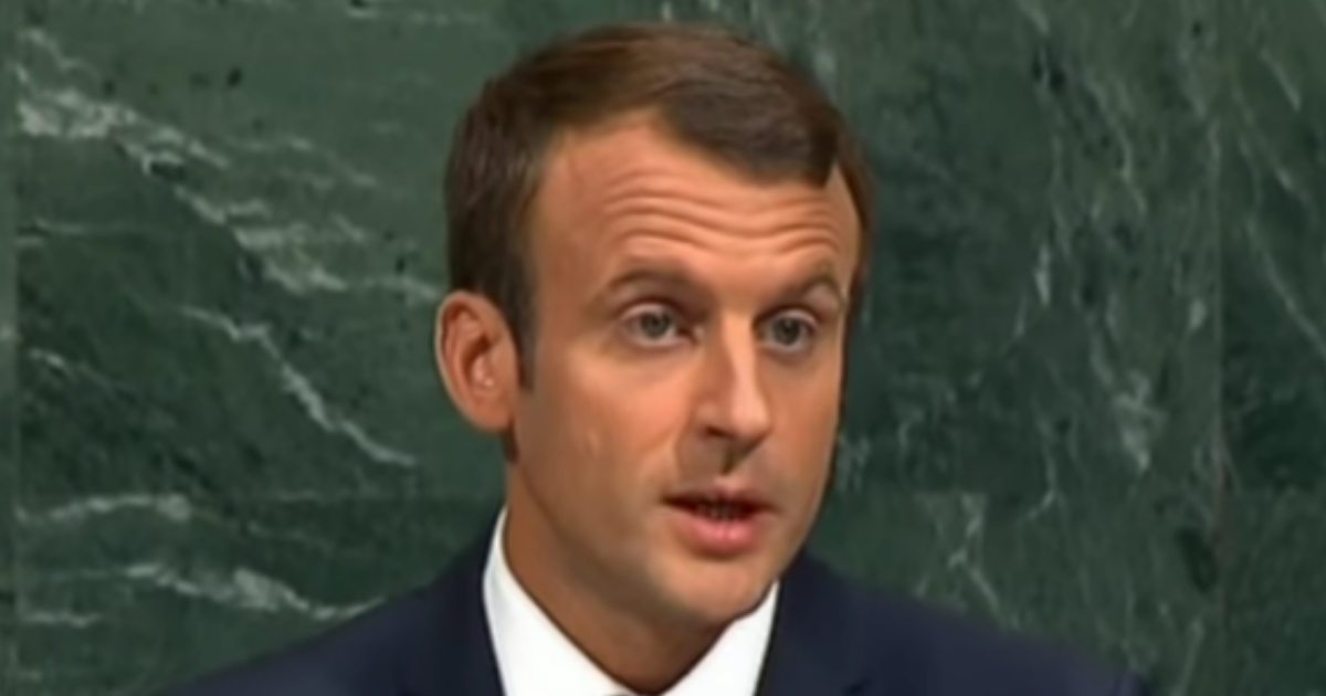 French President Emmanuel Macron during a 2017 speech to the United Nations.