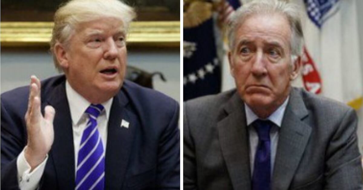 President Donald Trump, left; and Rep. Richard Neal, right.