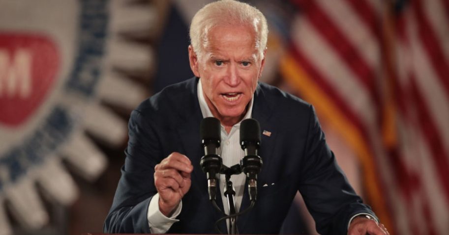 Former VP Joe Biden at a campaign rally