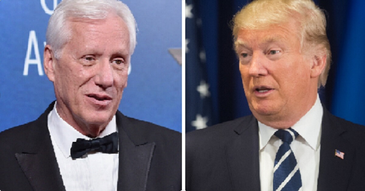 James Woods, left; and President Donald Trump.