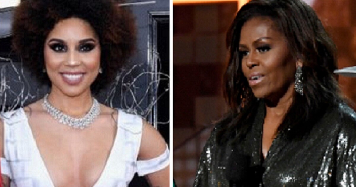 Joy Villa, left; and former first lady Michelle Obama.