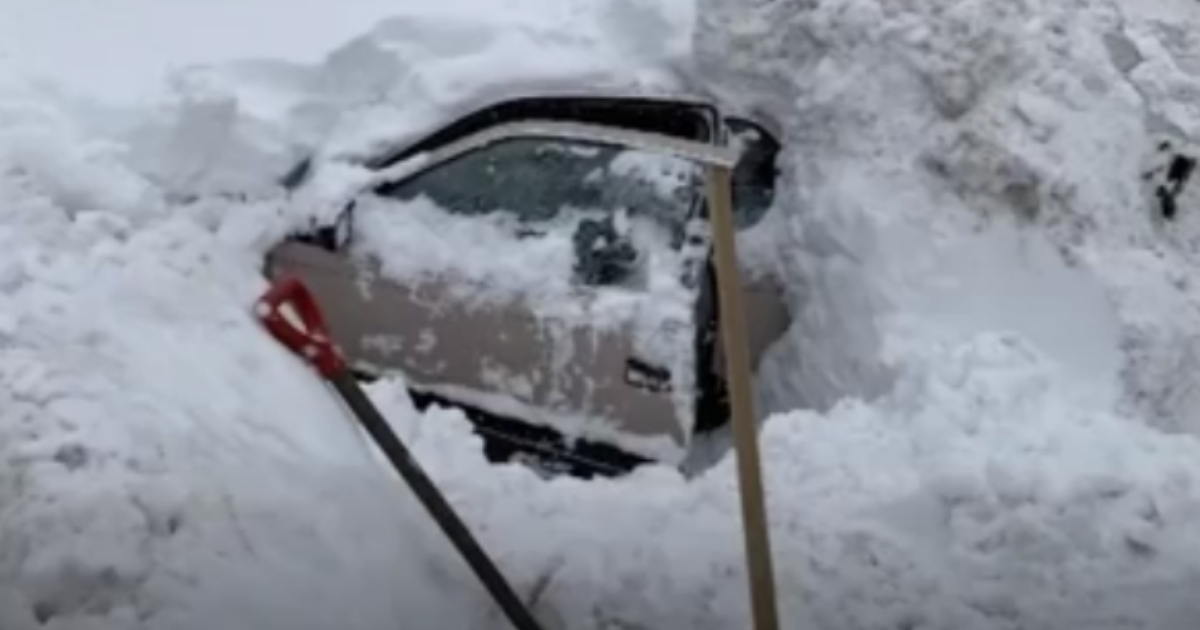 Car buried in the snow