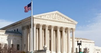 The outside of the Supreme Court building.