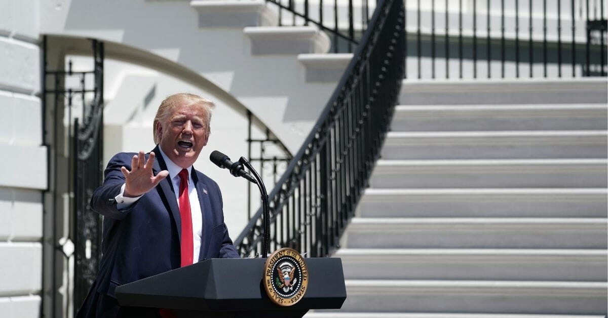 President Donald Trump tours his 'Made in America' product showcase at the White House July 15, 2019 in Washington, D.C.