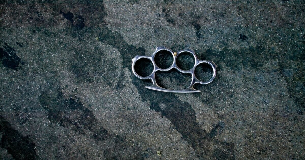 Brass knuckles found on a Los Angeles street
