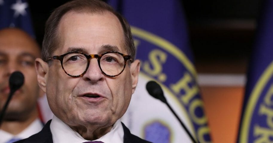 House Judiciary Committee Chairman Rep. Jerrold Nadler (D-New York) speaks during a news conference following the passage of a resolution formalizing the impeachment inquiry centered on President Donald Trump on Oct. 31, 2019, in Washington, D.C.