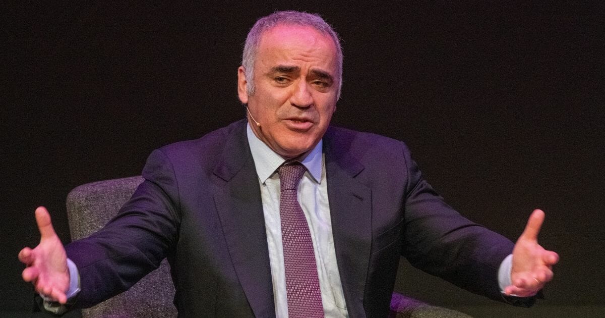 Russian democracy advocate and chess grand master Garry Kasparov speaks during the Oslo Freedom Forum on May 27, 2019, in Oslo, Norway.