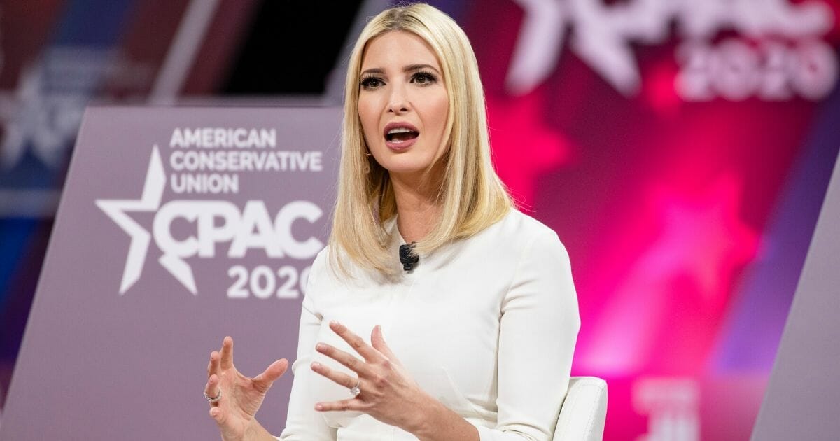 Ivanka Trump, daughter of and senior adviser to President Donald Trump, speaks at the Conservative Political Action Conference in National Harbor, Maryland, on Feb. 28, 2020.