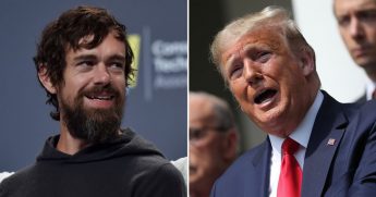 Jack Dorsey and Donald Trump