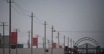 This photo taken on May 31, 2019, shows a road leading to a facility believed to be a re-education camp where mostly Muslim ethnic minorities are detained, in China's northwestern Xinjiang region. As many as one million ethnic Uighurs and other mostly Muslim minorities are believed to be held in a network of internment camps.