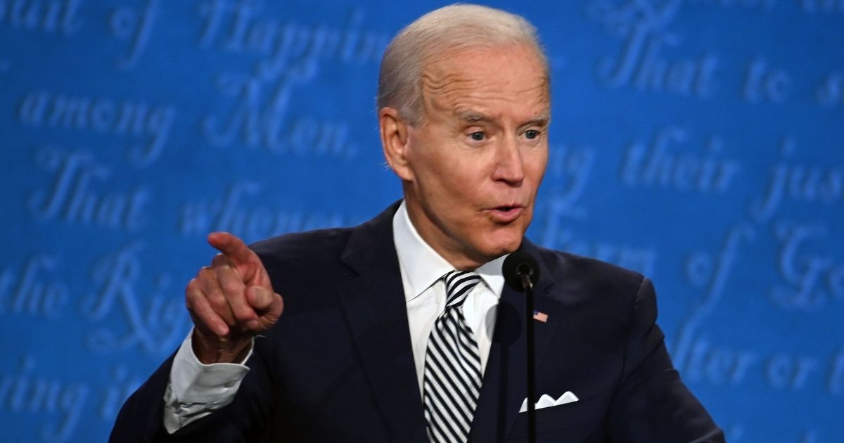 Democratic Presidential candidate and former US Vice President Joe Biden speaks during the first presidential debate at the Case Western Reserve University and Cleveland Clinic in Cleveland, Ohio on September 29, 2020.