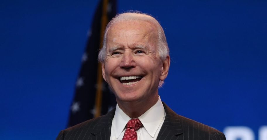 Presumptive president-elect Joe Biden speaks to the media after a virtual meeting with the National Governors Association's executive committee at the Queen Theater in Wilmington, Delaware, on Thursday.