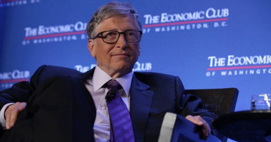 Microsoft co-founder Bill Gates participates in a discussion during a luncheon of the Economic Club of Washington in June 2019.