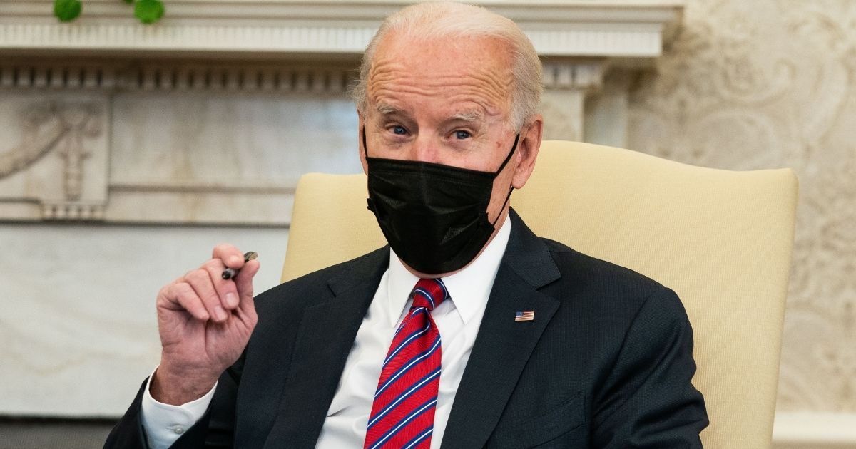 President Joe Biden meets with Treasury Secretary Janet Yellen in the Oval Office of the White House on Thursday.