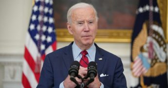 President Joe Biden speaks at the White House on Tuesday after Monday's mass shooting in Boulder, Colorado.