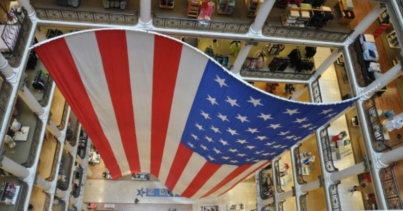 The world's largest American flag was unfurled in Chicago on Friday.