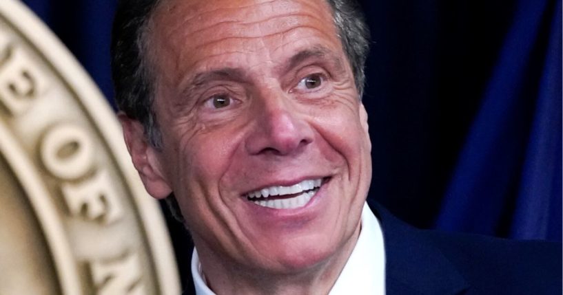 Democratic Gov. Andrew Cuomo speaks during a news conference in New York City on May 10.