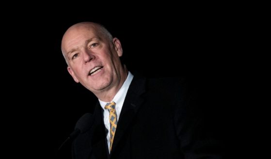 Then-Montana GOP Rep. Greg Gianforte speaks during the U.S. Capitol Christmas tree lighting ceremony on Capitol Hill on Dec. 6, 2017, in Washington, D.C.