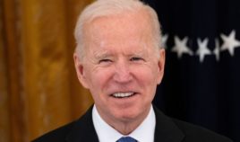 President Joe Biden speaks during a Cabinet meeting in the East Room of the White House in Washington on April 1.