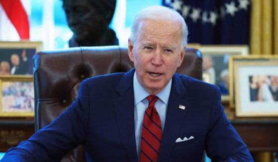 President Joe Biden speaks before signing executive orders on health care in the Oval Office of the White House in Washington on Jan. 28.