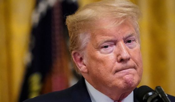 Former President Donald Trump speaks in the White House on January 24, 2020, in Washington, D.C.