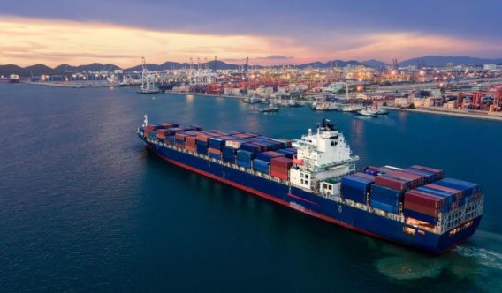 In this stock photo, a cargo ship sits in the Port of Thailand. In April 2021, a Syrian sailor who had spent four years on a ship off the Egyptian coast finally was freed.