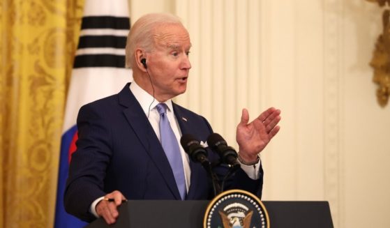 President Joe Biden is pictured during a news conference Friday in the White House.