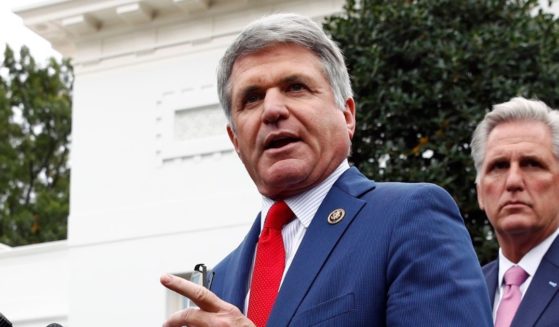 U.S. Rep. Mike McCaul of Texas, pictured in a 2019 file photo with House Minority Leader Kevin McCarthy, right.