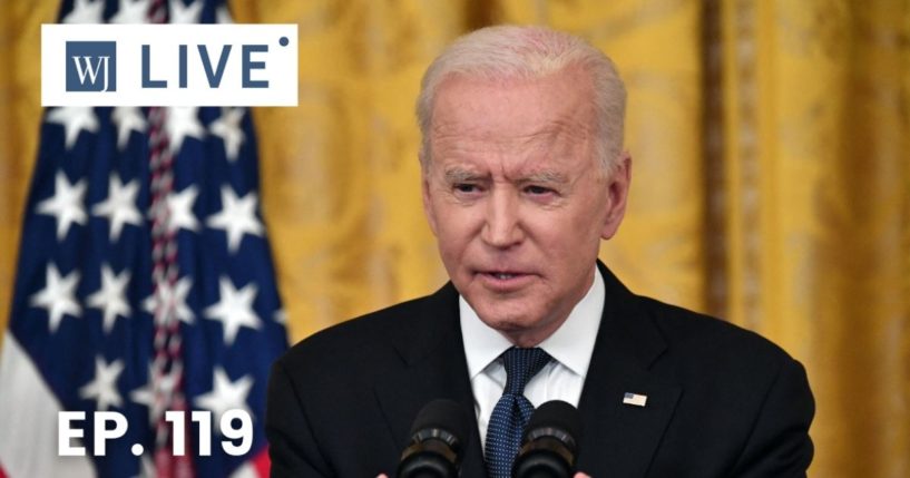 President Joe Biden speaks in the East Room of the White House in Washington, D.C., on Thursday.