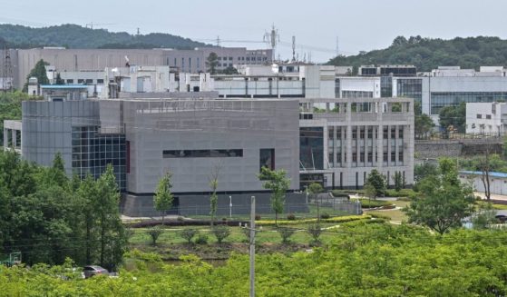 The view shows the P4 laboratory building at the Wuhan Institute of Virology in Wuhan in China's central Hubei province on May 13, 2020.