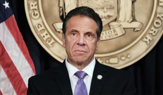 Democratic New York Gov. Andrew Cuomo speaks to the media at a news conference in Manhattan on May 5, 2021, in New York City.