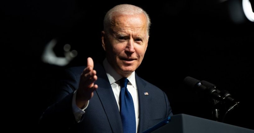 President Joe Biden speaks at a rally during commemorations of the 100th anniversary of the Tulsa Race Massacre on Tuesday in Tulsa, Oklahoma.