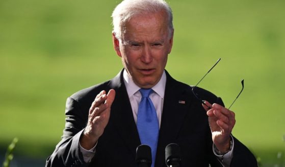 President Joe Biden holds a news conference after a summit in Geneva on Wednesday.