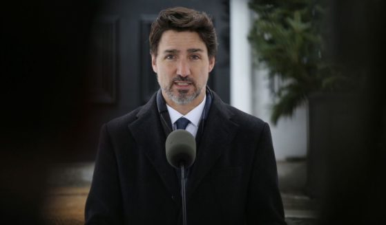 Canadian Prime Minister Justin Trudeau speaks during a news conference from his residence on March 17, 2020, in Ottawa, Canada.