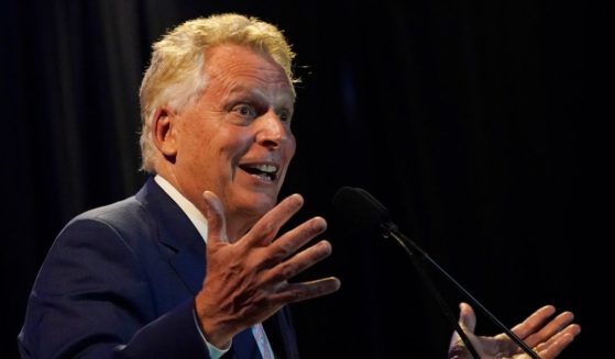 Former Virginia Gov. Terry McAuliffe addresses an audience Tuesday night after winning the Democratic gubernatorial primary to try to win back the governor's office in November. 