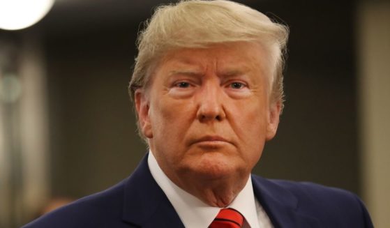 Then-President Donald Trump speaks to the media at the United Nations General Assembly on Sep. 24, 2019, in New York City.