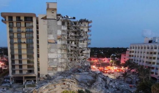 A building collapsed near Miami on Thursday.