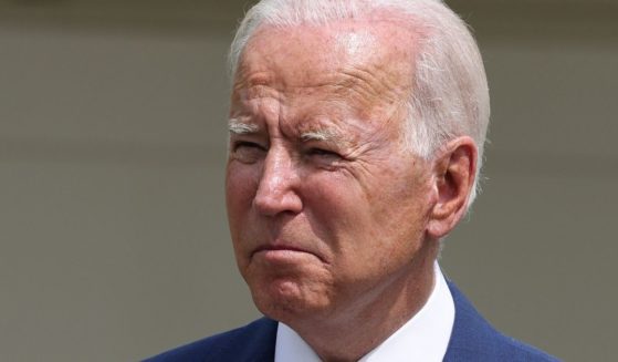 President Joe Biden speaks during an event in the Rose Garden of the White House in Washington on Monday.