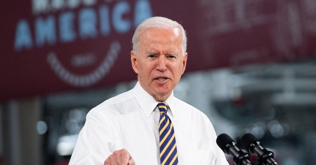 President Joe Biden speaks about American manufacturing and the American workforce after touring the Mack Trucks Lehigh Valley Operations Manufacturing Facility in Macungie, Pennsylvania, on Wednesday.