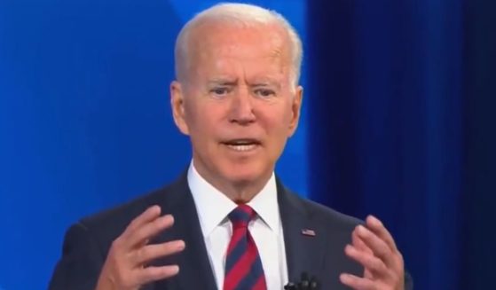 President Joe Biden answers a question during a CNN town hall on Wednesday.