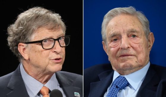 Bill Gates, left, and George Soros, right, have teamed up to purchase a company that produces rapid COVID-19 tests.