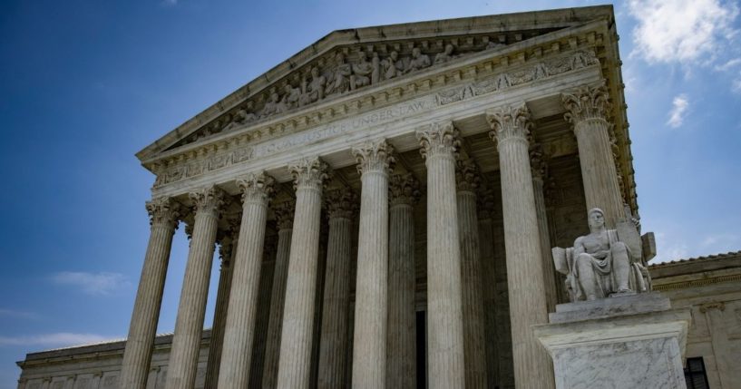 The U.S. Supreme Court is seen on a sunny day in Washington, D.C.