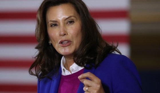 Michigan Gov. Gretchen Whitmer introduces Democratic presidential nominee Joe Biden in Southfield on Oct. 16, 2020.