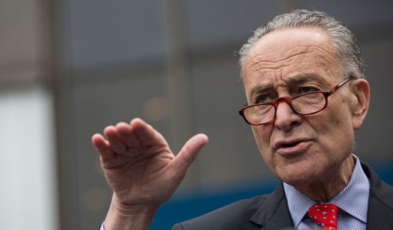 Democratic Sen. Chuck Schumer speaks at a news conference outside Penn Station in New York City on May 15, 2015.