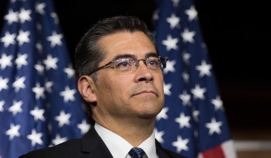 Then-Democratic Rep. Xavier Becerra listens during a news conference at the Capitol in Washington on May 11, 2016.