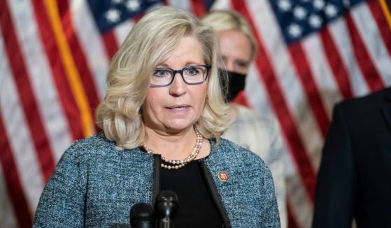 Wyoming Republican Rep. Liz Cheney speaks during a news conference following a House Republican caucus meeting on Capitol Hill on April 20 in Washington, D.C.